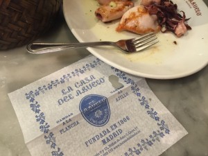 Casa Del Abuelo, our favorite place for seafood tapas.